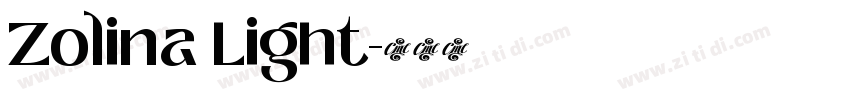Zolina Light字体转换